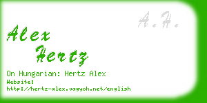 alex hertz business card